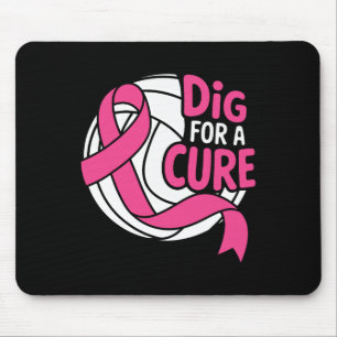 Dig For A Cure Breast Cancer Awareness Volleyball Mouse Mat