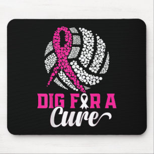 Dig For A Cure Breast Cancer Awareness Volleyball  Mouse Mat