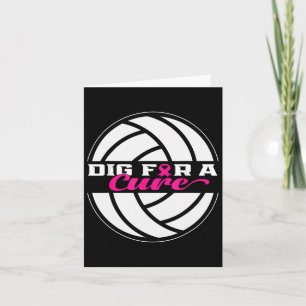 Dig For A Cure Breast Cancer Awareness Volleybyll Card