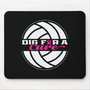 Dig For A Cure Breast Cancer Awareness Volleybyll  Mouse Mat