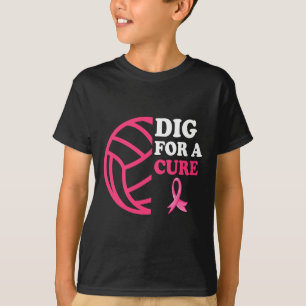 Dig For A Cure Breast Cancer Awareness Volleybyll T-Shirt