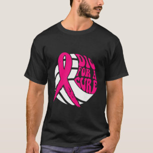 Dig For Cure Ribbon Volleyball Breast Cancer Aware T-Shirt