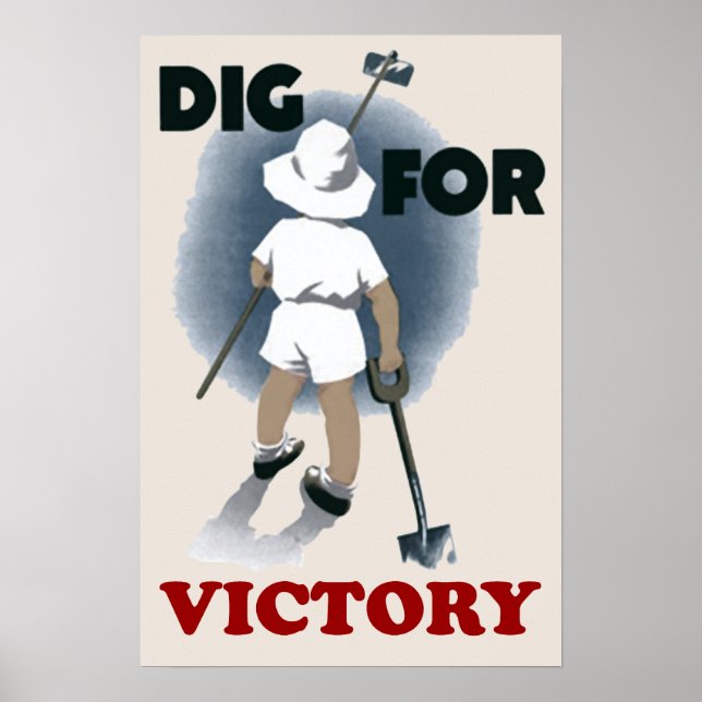 Dig For Victory Vintage Poster (Front)