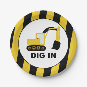 Dig In Children's Birthday Paper Plate