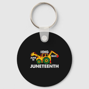 Dig juneteenth fists tractor 19th 1865 key ring