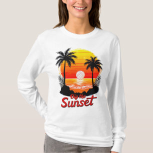 "Dig the Sunset" Volleyball sunset design T-Shirt