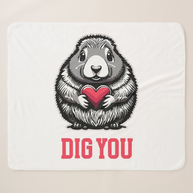  Dig You Sherpa Blanket (Front (Horizontal))