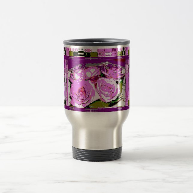 Digal Pink  Design Travel Mug (Center)