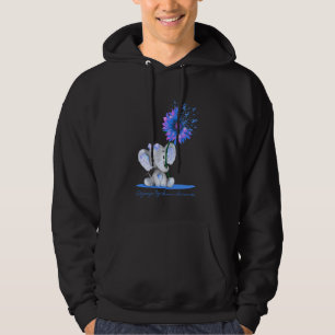 Digeorge Syndrome Awareness Cute Elephant Sunflowe Hoodie