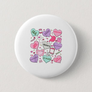 Digestive Divas Gastroenterology Nurse Valentine E 6 Cm Round Badge