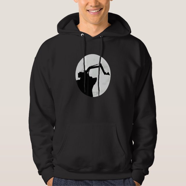 Digger Driver Excavator Guide Digger Driving Hoodie (Front)