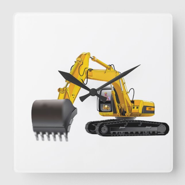 Digger image for Square-Wall-Clock Square Wall Clock (Front)