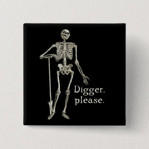 Digger, Please 15 Cm Square Badge