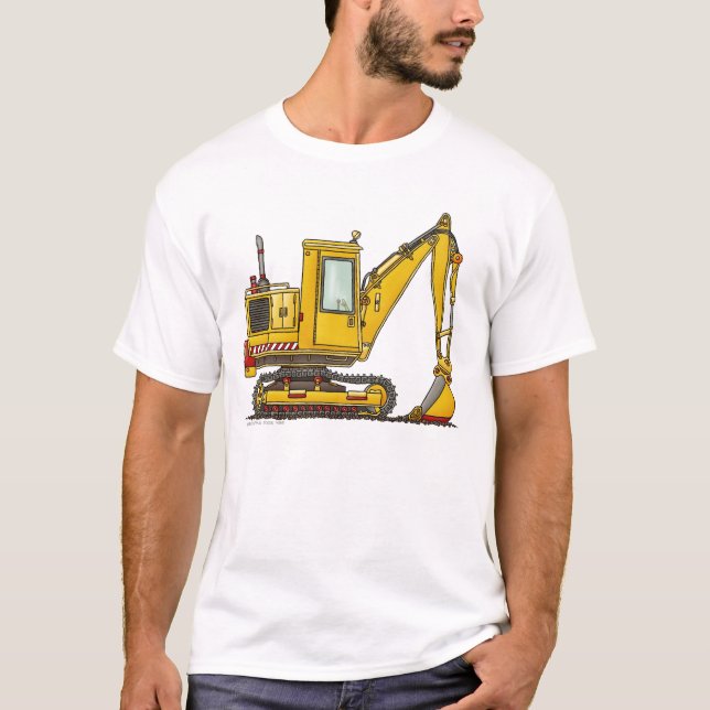 Digger Shovel Construction Apparel T-Shirt (Front)