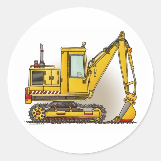 Digger Shovel Construction Sticker (Front)
