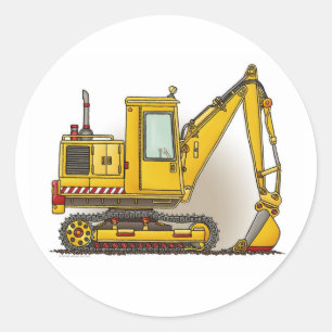 Digger Shovel Construction Sticker