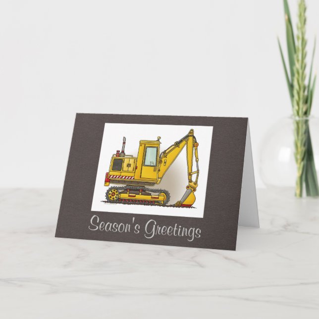Digger Shovel Holiday Card (Front)