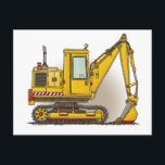 Digger Shovel Post Card<br><div class="desc">This digger shovel is one of many construction equipment gifts featuring construction equipment images by artist, Richard Neuman. Every piece of heavy equipment is drawn in high detail yet always has a touch of whimsy. His unique work is in homes and offices in every state and around the world. Enjoy!...</div>