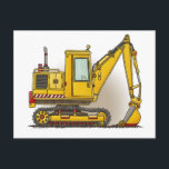 Digger Shovel Post Card<br><div class="desc">This digger shovel is one of many construction equipment gifts featuring construction equipment images by artist, Richard Neuman. Every piece of heavy equipment is drawn in high detail yet always has a touch of whimsy. His unique work is in homes and offices in every state and around the world. Enjoy!...</div>