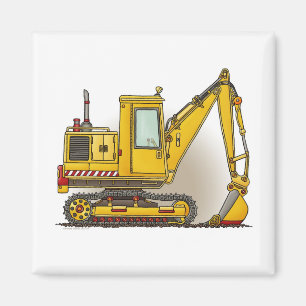 Digger Shovel Square Magnet