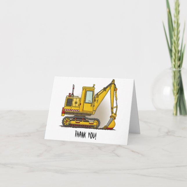 Digger Shovel Thank You Card (Front)