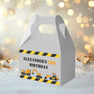 Diggers Construction Personalised Party Favour Box
