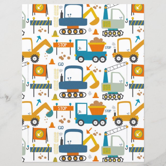 Diggers Scrapbook Paper/Boys (Front)