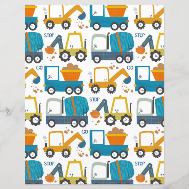 Diggers Scrapbook Paper/Boys (Front)