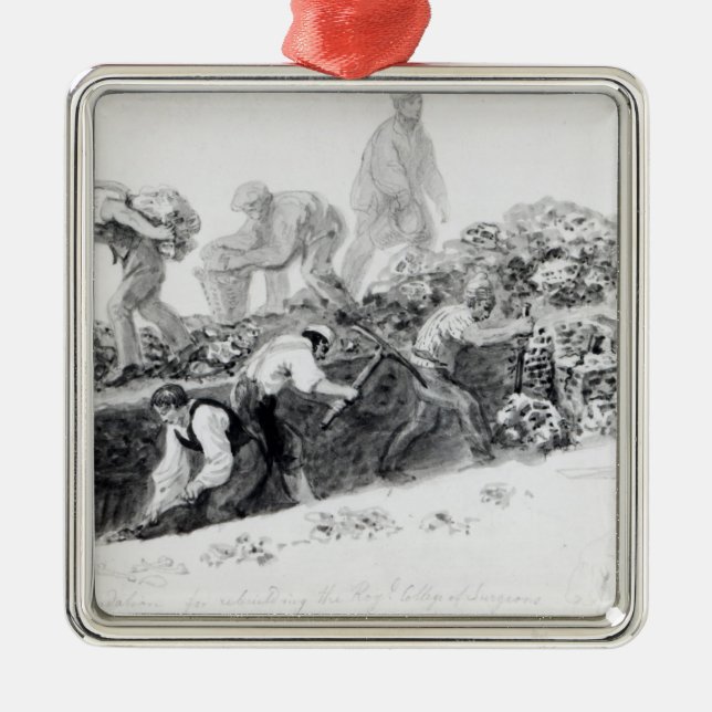 Digging a hole for the foundations metal tree decoration (Front)