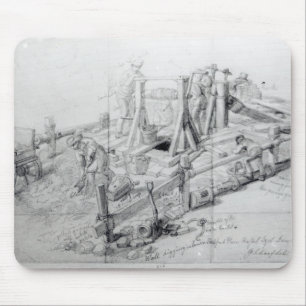 Digging a well in Lower Bedford Place, London Mouse Mat