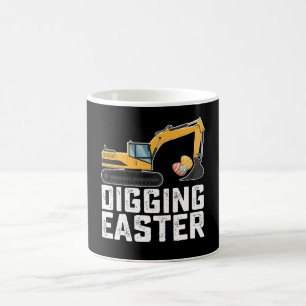 Digging Easter Excavator Egg Hunt Funny Coffee Mug