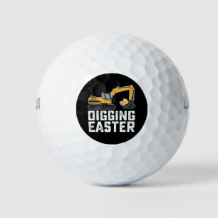 Digging Easter Excavator Egg Hunt Funny Golf Balls