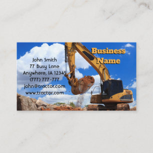 Digging Excavator Business Card