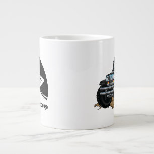 DigiRods Rat Rod Racer Black 4x4 Off Road Vehicle Large Coffee Mug