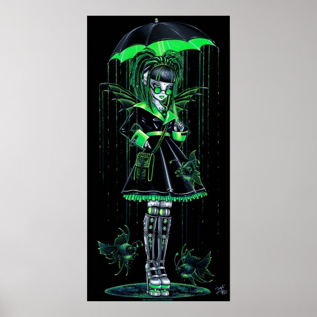 Digit Green Cybergoth Android Fairy Poster (Front)