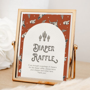 Digital 8x10 Western Diaper Raffle Sign