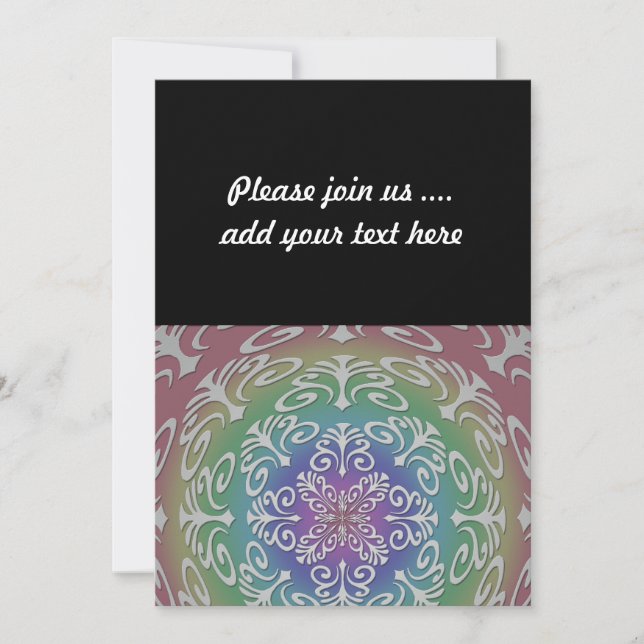 Digital Abstract Art in Rainbow Shades Invitation (Front)