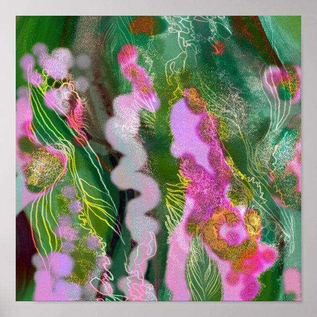 Digital Abstract art poster trendy decor (Front)