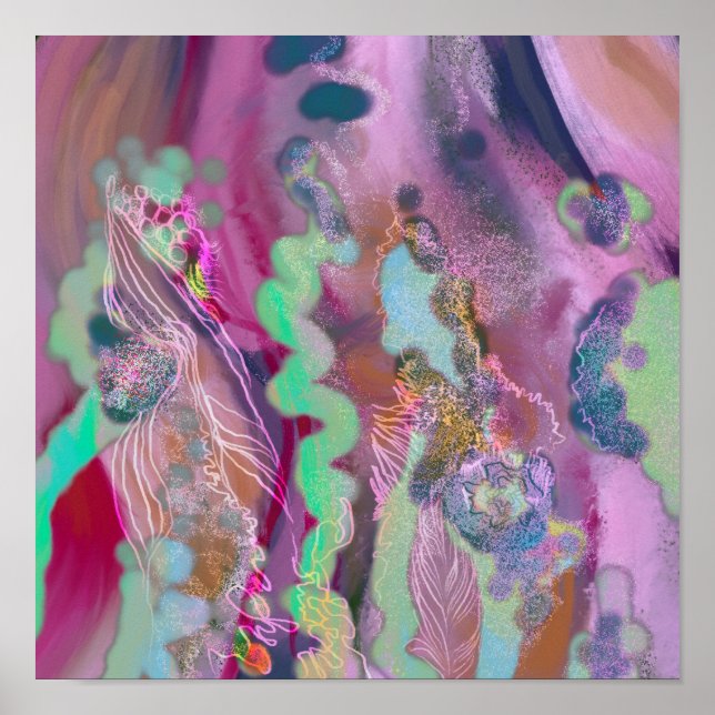Digital Abstract art poster trendy decor (Front)