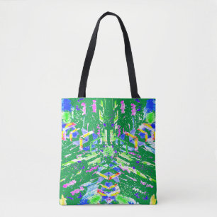 Digital abstract art we call it chaos tote bag