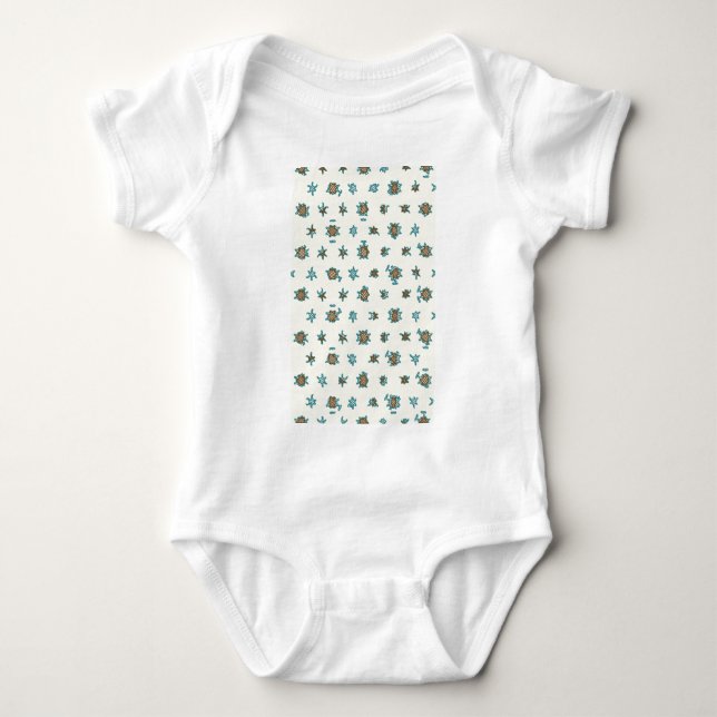 Digital abstract background.Geometric pattern Baby Bodysuit (Front)