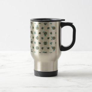 Digital abstract background.Geometric pattern Travel Mug