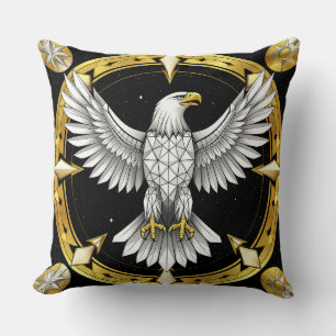 Digital Abstract Eagle Wings Modern Aesthetic Cushion