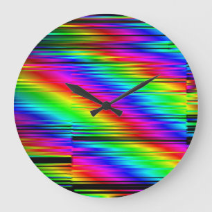 Digital Abstract: Multicolor Graphic Design. Large Clock