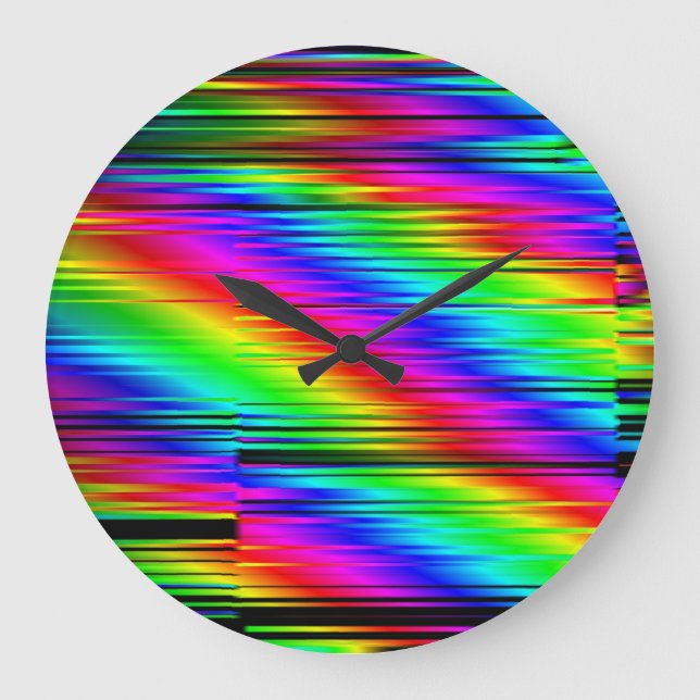 Digital Abstract: Multicolor Graphic Design. Large Clock (Front)