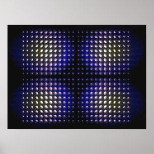 Digital abstract Op-art Supernatural Appearance Poster