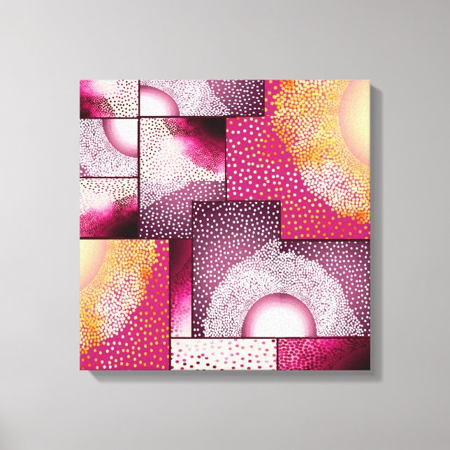 Digital Abstract Stipple Art Canvas (Front)
