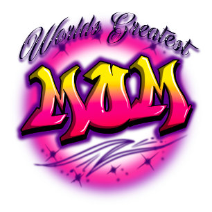 Digital airbrush greatest mum design T-Shirt