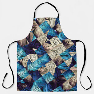Digital art abstract pattern. Abstract blue image Apron