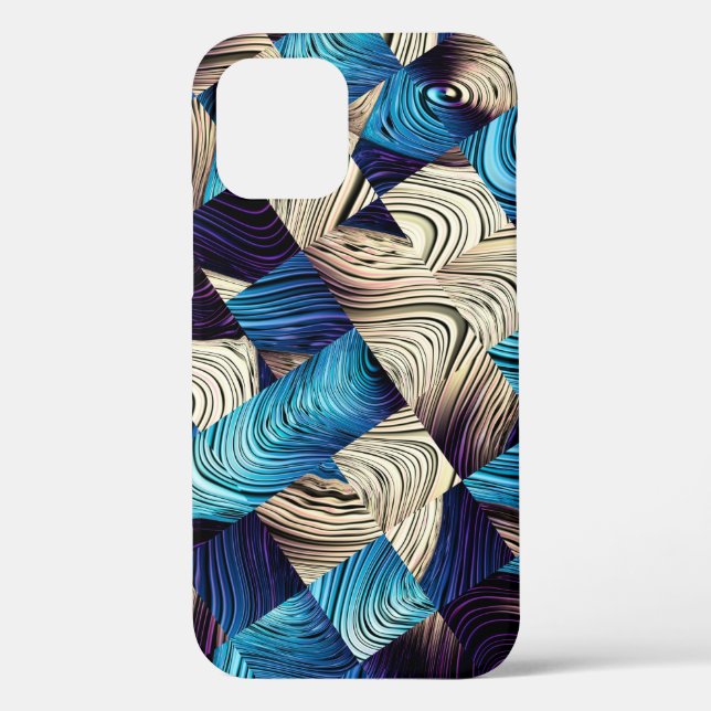 Digital art abstract pattern. Abstract blue image  Case-Mate iPhone Case (Back)